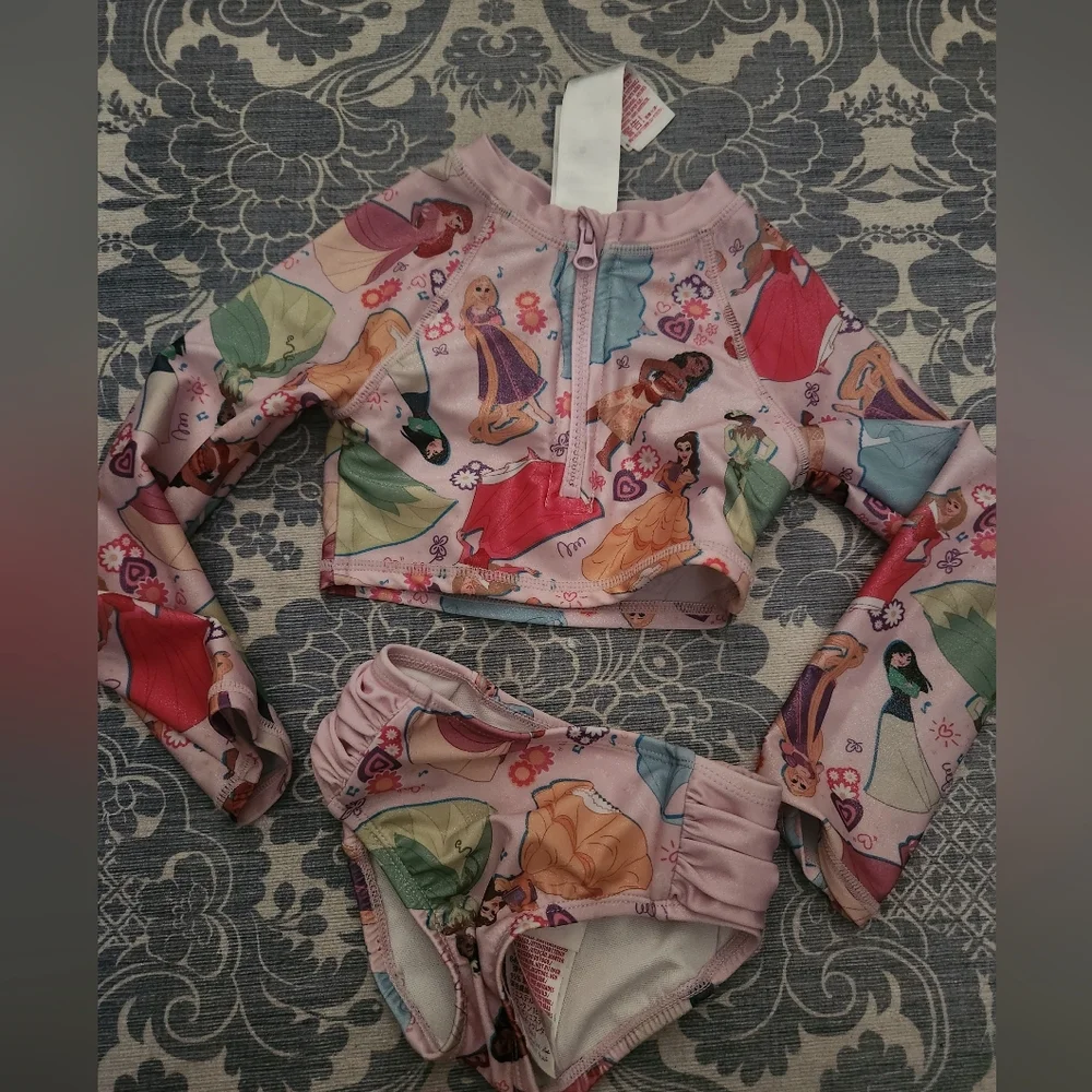 Disney Princess Print Two-Piece Swimsuit